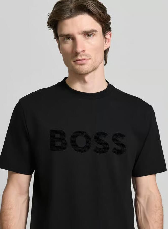 BOSS Green Regular fit T-shirt van katoenmix model 'ICONIC' - Foto 2