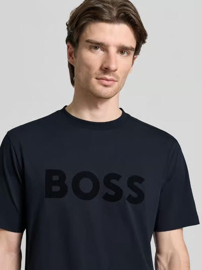 BOSS Green Regular fit T-shirt van katoenmix model 'ICONIC' - Foto 2