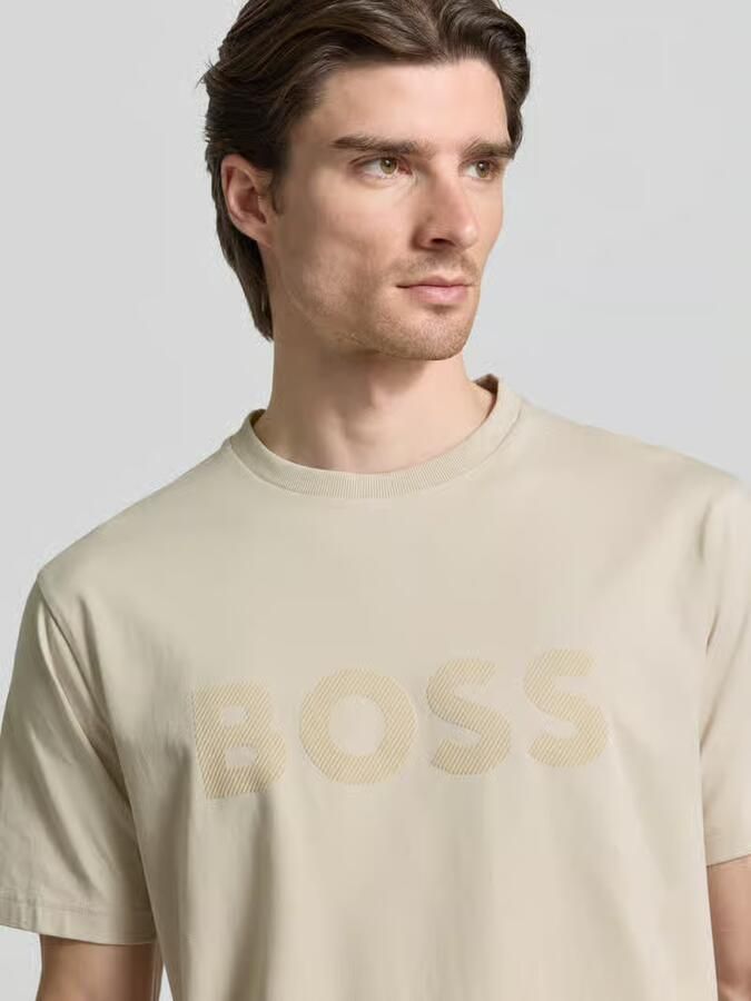 BOSS Green Regular fit T-shirt van katoenmix model 'ICONIC' - Foto 2