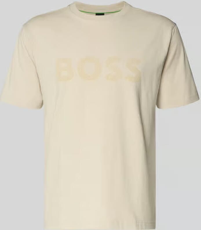 BOSS Green Regular fit T-shirt van katoenmix model 'ICONIC'