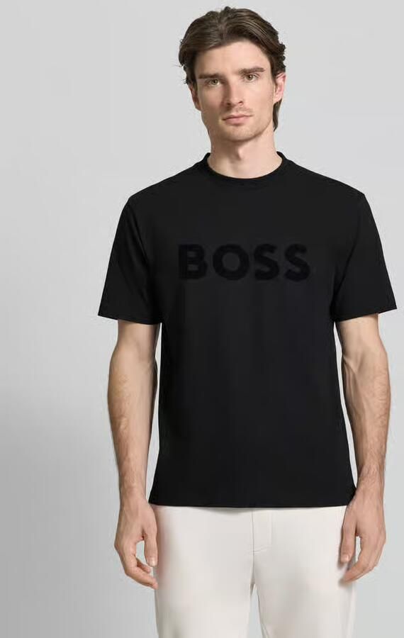 BOSS Green Regular fit T-shirt van katoenmix model 'ICONIC' - Foto 2