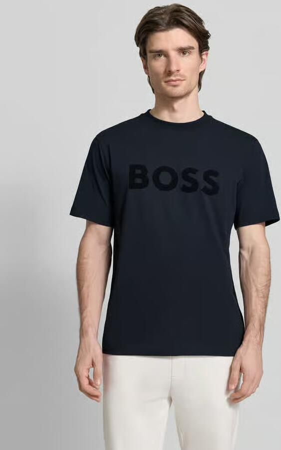BOSS Green Regular fit T-shirt van katoenmix model 'ICONIC' - Foto 3