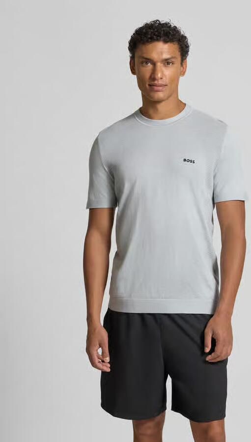 BOSS Green Regular fit T-shirt van katoenmix model 'MOMENTUM' - Foto 2