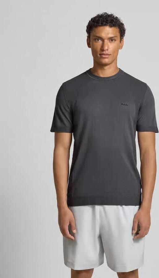 BOSS Green Regular fit T-shirt van katoenmix model 'MOMENTUM' - Foto 2