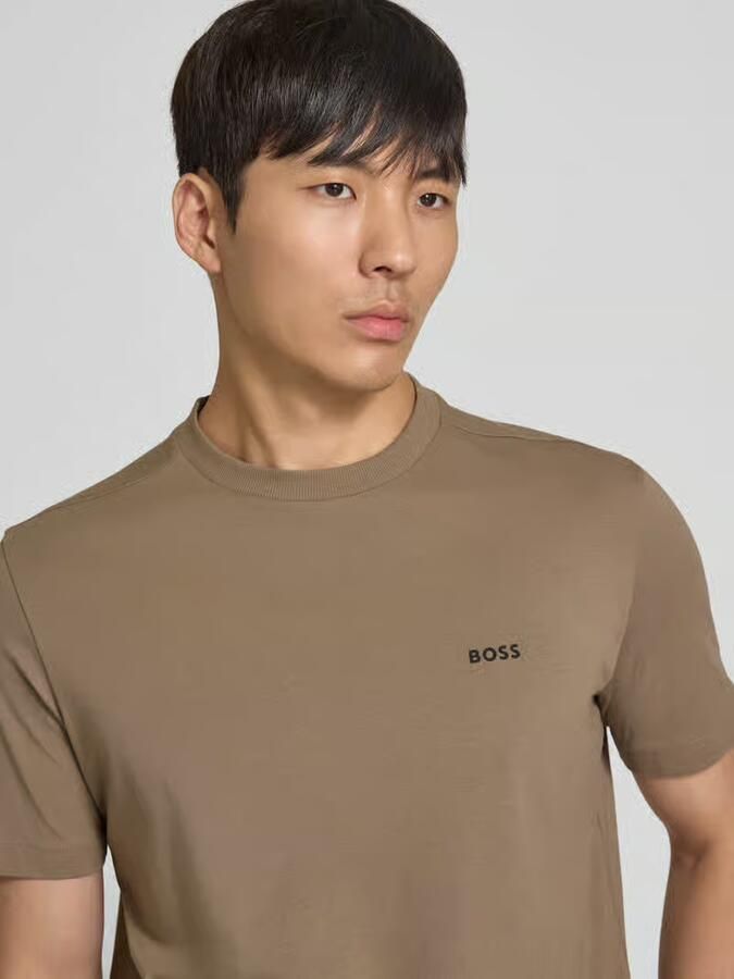 BOSS Green Regular fit T-shirt van katoenmix model 'TEE' - Foto 7