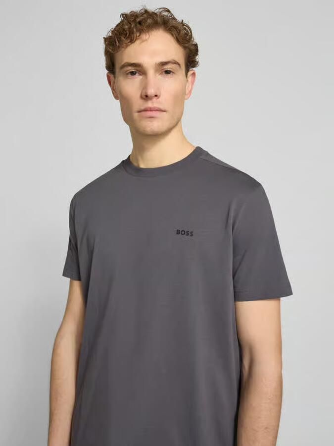 BOSS Green Regular fit T-shirt van katoenmix model 'TEE' - Foto 4