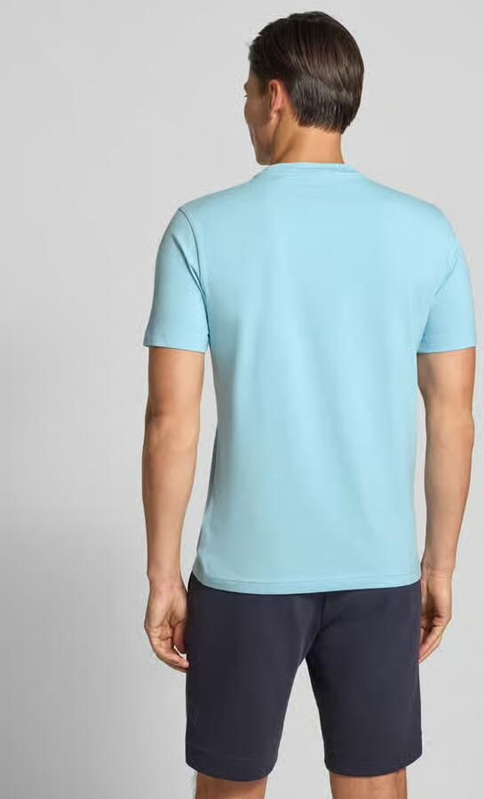 BOSS GREEN Shirt met ronde hals Thee met gegomd contrast-logo - Foto 7