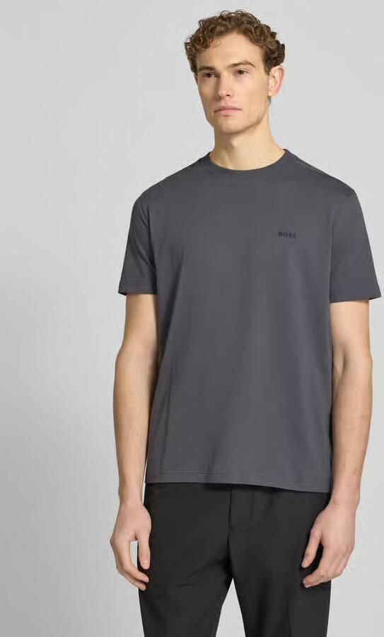 BOSS Green Regular fit T-shirt van katoenmix model 'TEE' - Foto 7