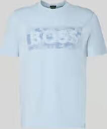 BOSS Green regular fit T-shirt van katoenmix model 'TS_GLOBE LOGOPATTERN'