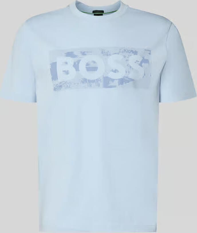 BOSS Green regular fit T-shirt van katoenmix model 'TS_GLOBE LOGOPATTERN'