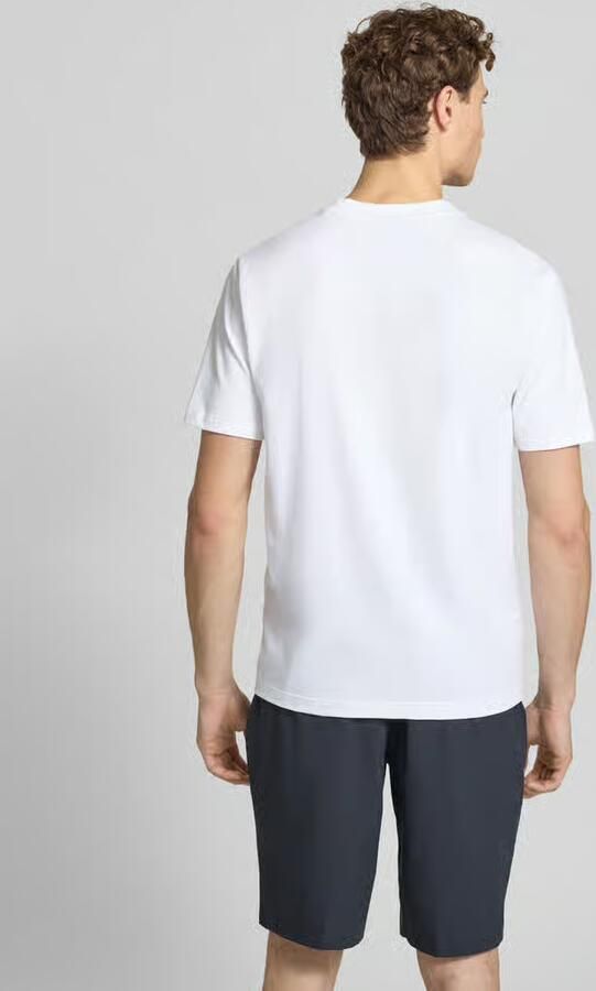 BOSS Green regular fit T-shirt van katoenmix model 'TS_GLOBE LOGOPATTERN'