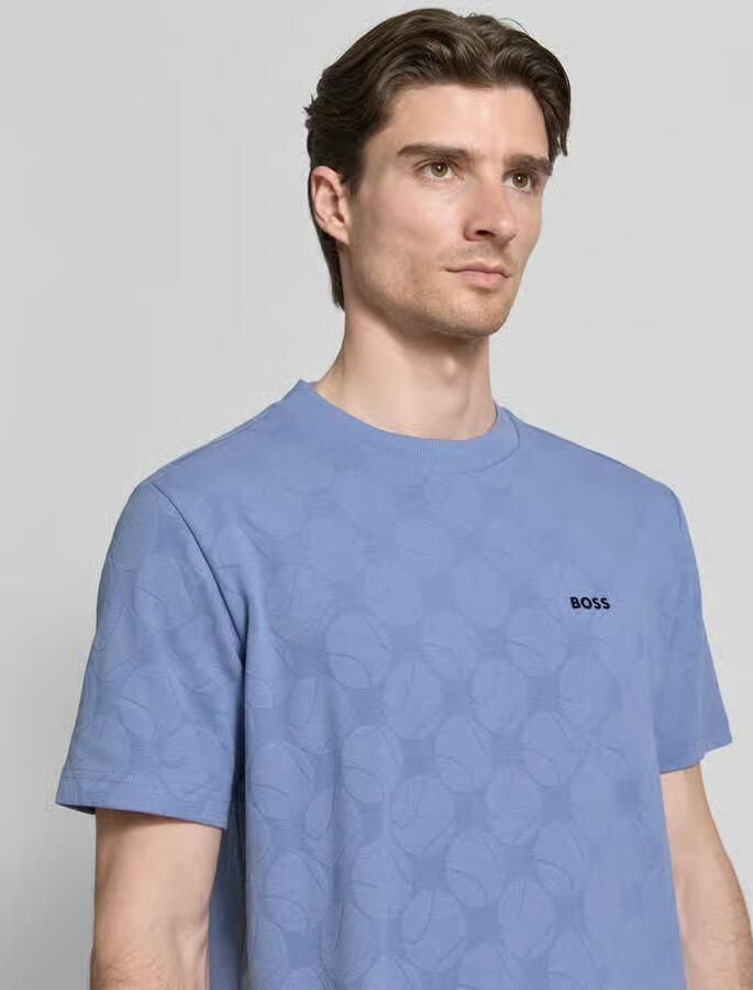 BOSS Green Regular fit T-shirt van katoenmix Model 'TS_MEMBER'