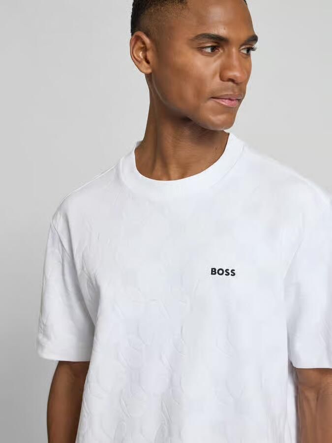 BOSS Green Regular fit T-shirt van katoenmix Model 'TS_MEMBER'