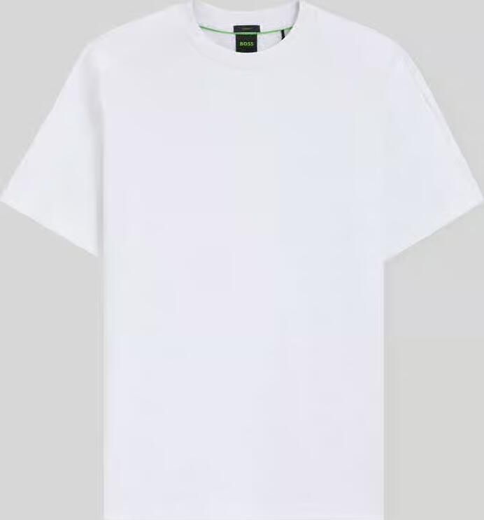 BOSS Green Regular fit t-shirt van katoenmix model 'TS_Union Tape' - Foto 2