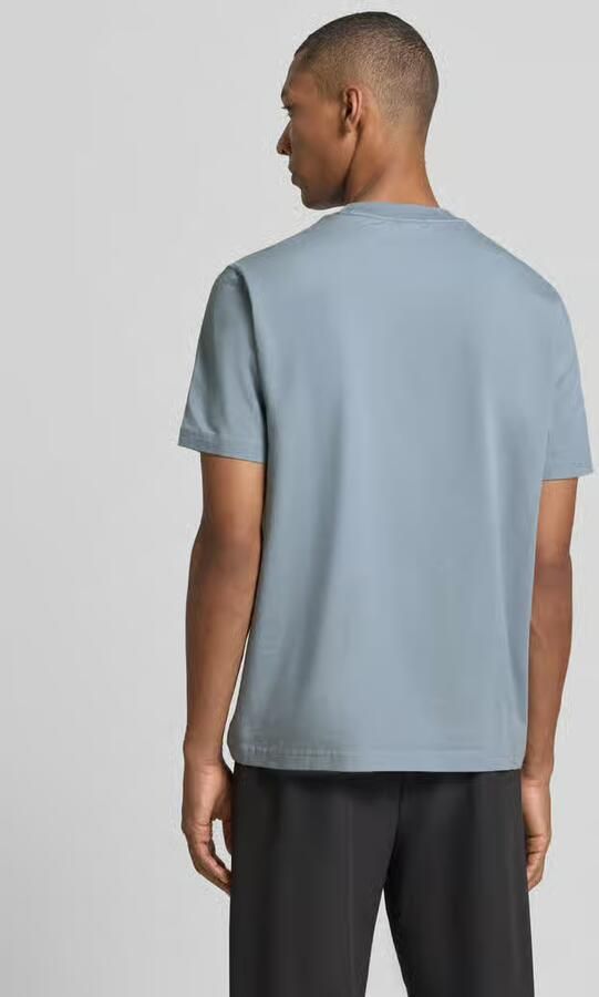BOSS Green Regular fit t-shirt van katoenmix model 'TS_Union Tape' - Foto 2