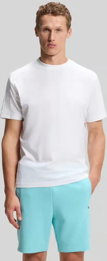 BOSS Green Regular fit t-shirt van katoenmix model 'TS_Union Tape' - Foto 3
