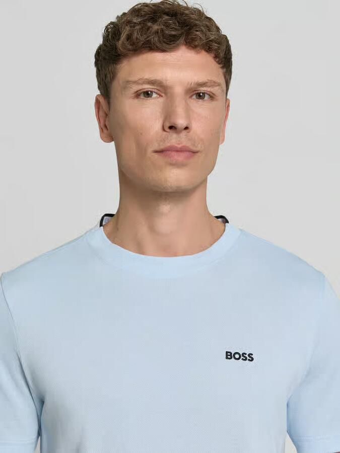 BOSS Green regular fit T-shirt van katoenpiqué model 'TS_PIQUE'