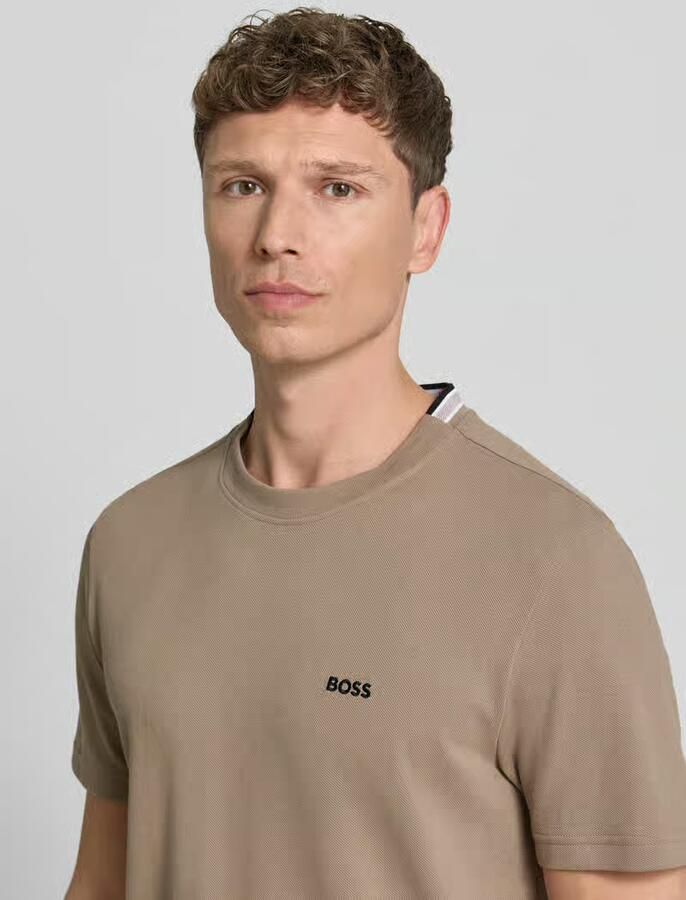 BOSS Green regular fit T-shirt van katoenpiqué model 'TS_PIQUE'