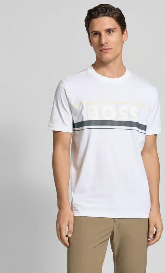 BOSS Green Regular fit T-shirt van puur katoen model 'ICONIC ZONE' - Foto 2