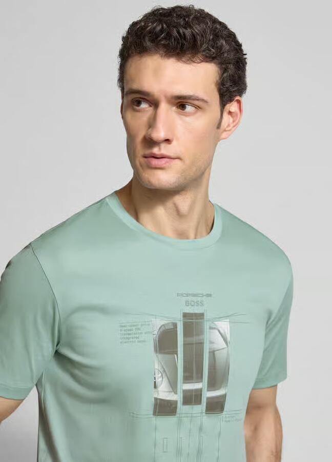 BOSS Green regular fit T-shirt van puur katoen model 'SPIRIT70'
