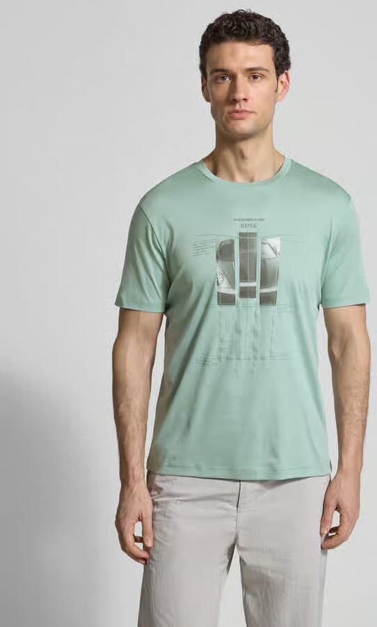 BOSS Green regular fit T-shirt van puur katoen model 'SPIRIT70' - Foto 4