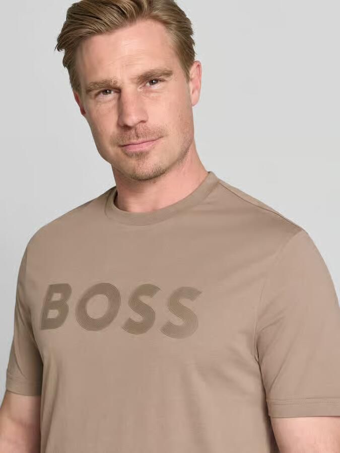 BOSS Green regular fit T-shirt van puur katoen model 'TS_STRUCTURE LOGO 1027473'