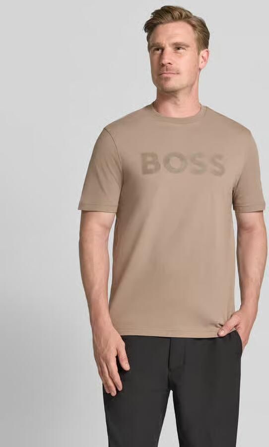 BOSS Green regular fit T-shirt van puur katoen model 'TS_STRUCTURE LOGO 1027473' - Foto 4