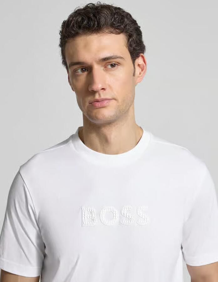 BOSS Green Regular fit T-shirt van puur katoen Model 'TS_TERRACE'