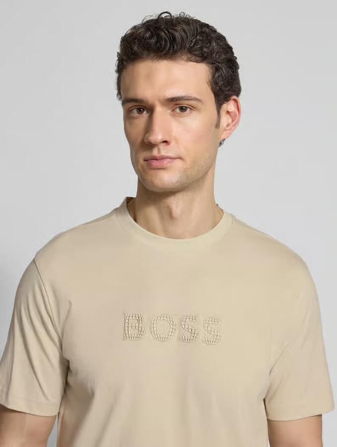 BOSS Green Regular fit T-shirt van puur katoen Model 'TS_TERRACE' - Foto 5