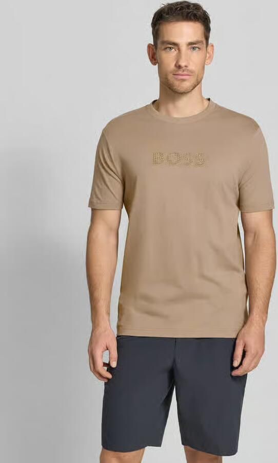 BOSS Green Regular fit T-shirt van puur katoen Model 'TS_TERRACE' - Foto 3