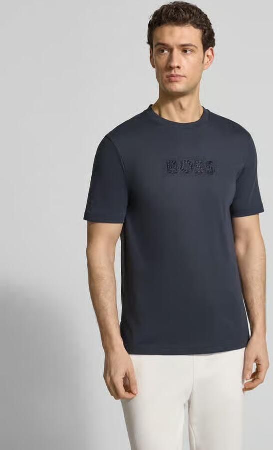 BOSS Green Regular fit T-shirt van puur katoen Model 'TS_TERRACE' - Foto 4