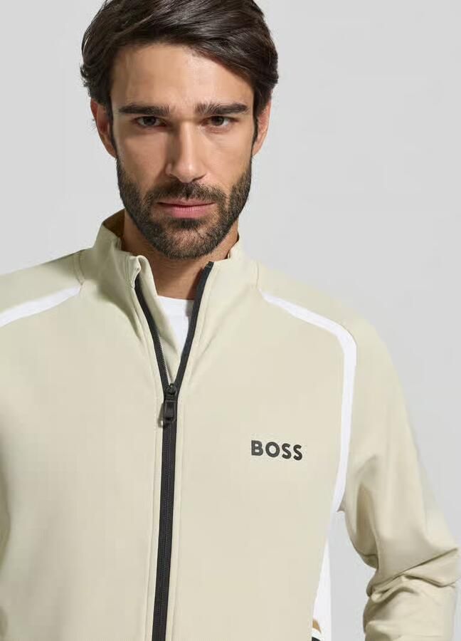 BOSS Green Regular fit trainingsjack met ingezette passen model 'TOC SPIN FZ' - Foto 2