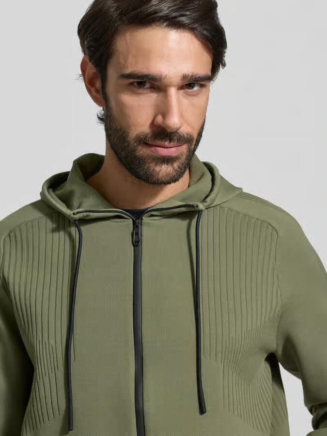 BOSS Green Regular fit trainingsjack met jacquard-elementen model 'ACTIVE PUSH' - Foto 2