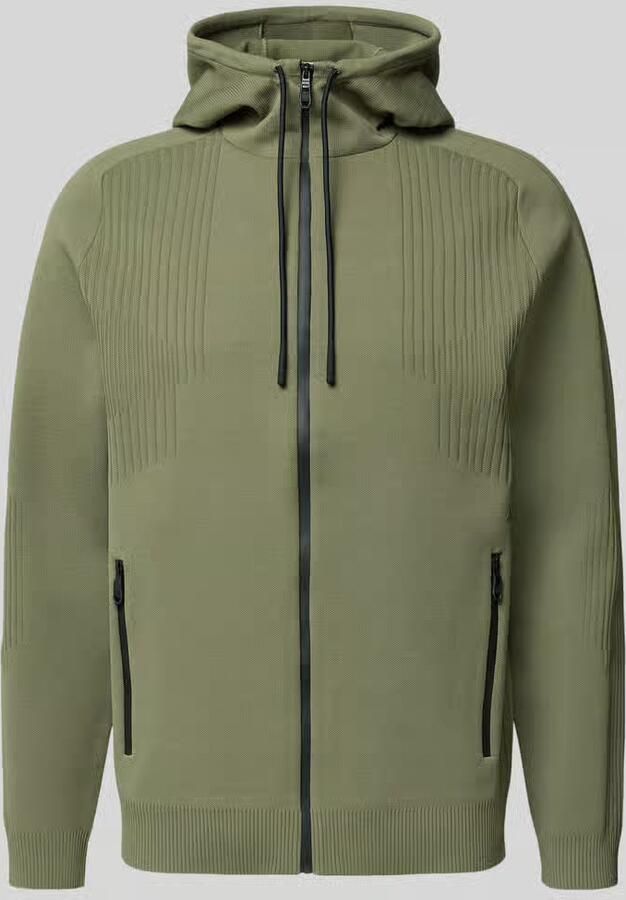 BOSS Green Regular fit trainingsjack met jacquard-elementen model 'ACTIVE PUSH'