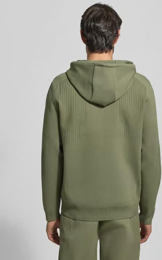 BOSS Green Regular fit trainingsjack met jacquard elementen model 'ACTIVE PUSH'