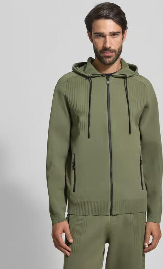 BOSS Green Regular fit trainingsjack met jacquard elementen model 'ACTIVE PUSH' - Foto 4