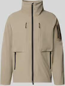 BOSS Green Regular fit trainingsjack met Labelpatch Model 'OW_GLOBE'