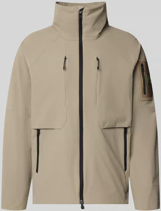 BOSS Green Regular fit trainingsjack met Labelpatch Model 'OW_GLOBE'