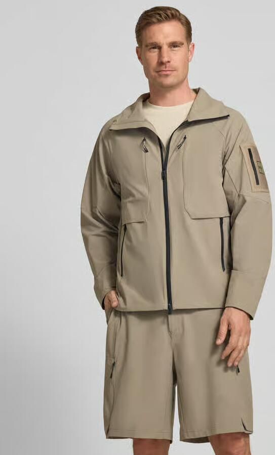 BOSS Green Regular fit trainingsjack met Labelpatch Model 'OW_GLOBE' - Foto 2