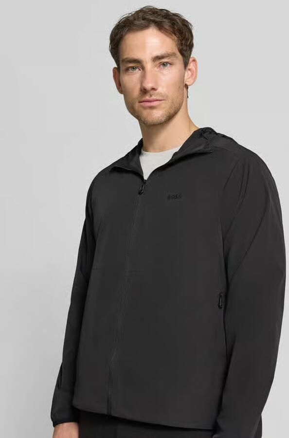 BOSS Green Regular fit trainingsjack met labelprint model 'OW_Airynix JT HD 2' - Foto 2