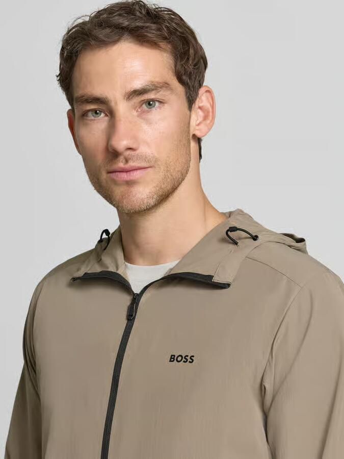 BOSS Green Regular fit trainingsjack met labelprint model 'OW_Airynix JT HD 2' - Foto 2