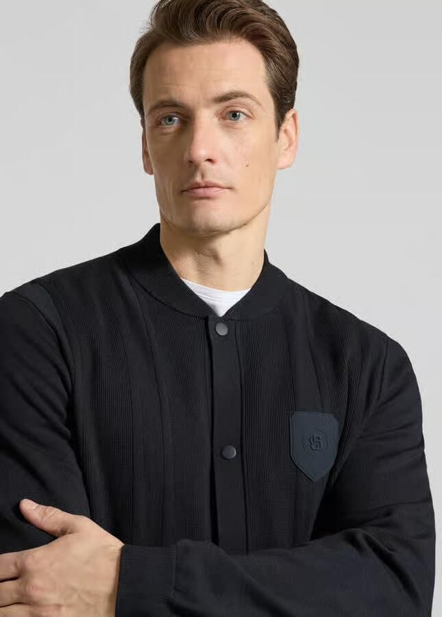 BOSS Green regular fit vest van viscosemix model 'KN_BB BC LUX FZ'