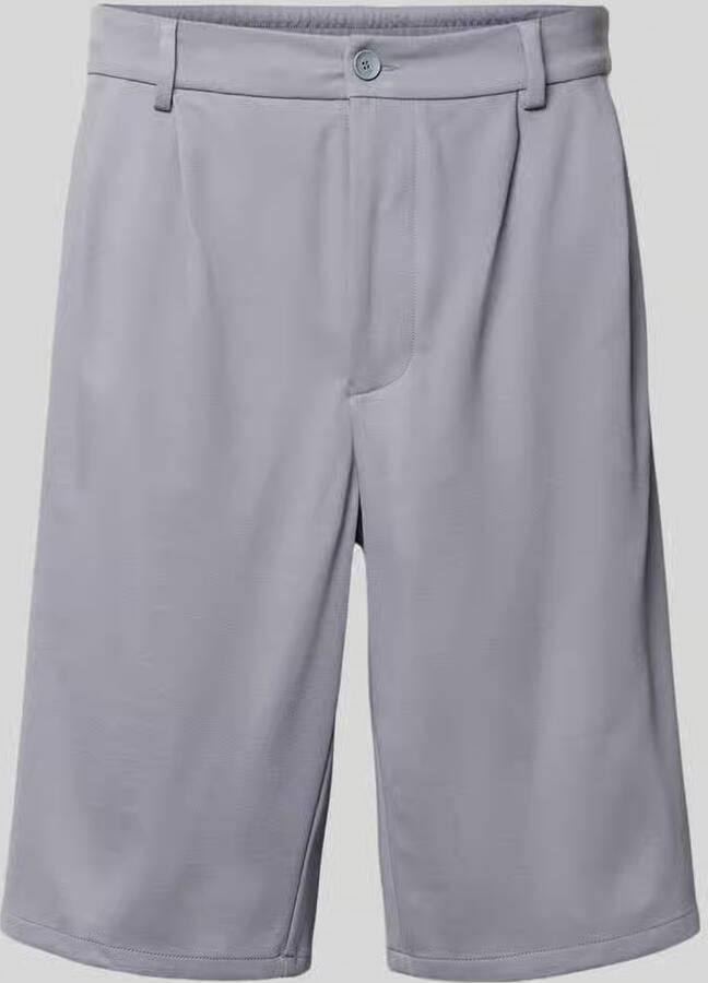 BOSS Green relaxed fit bermuda van viscosemix model 'SH_UNION PLEAT'