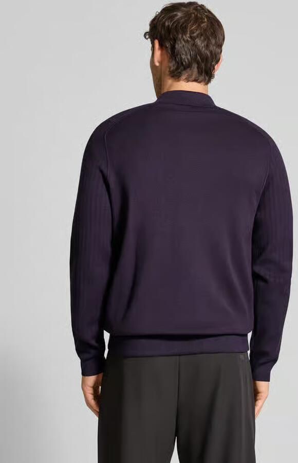 BOSS Green Relaxed fit gebreid jack van viscosemix model 'HOLE'