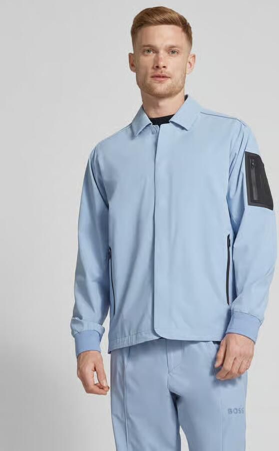 BOSS Green Relaxed fit jack met steekzakken model 'League' - Foto 3