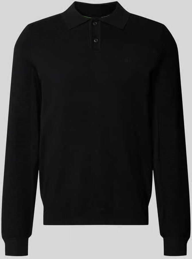 BOSS Green relaxed fit poloshirt met wol model 'KN_Momentum-X PL'