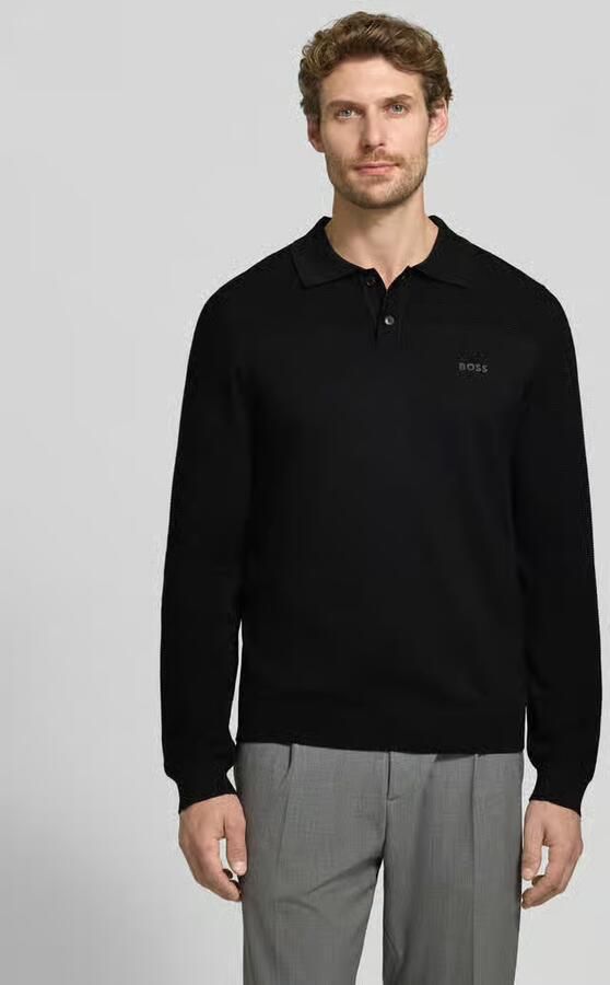 BOSS Green relaxed fit poloshirt met wol model 'KN_Momentum-X PL' - Foto 3