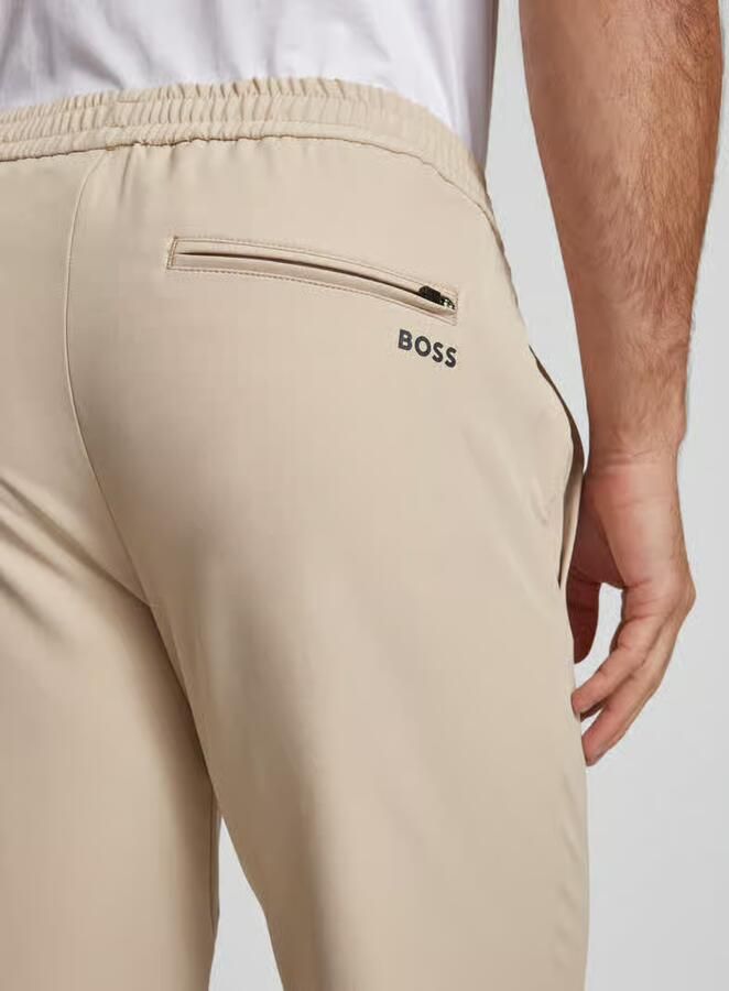 BOSS Green Relaxed fit stoffen broek met elastische band model 'T_Flex'