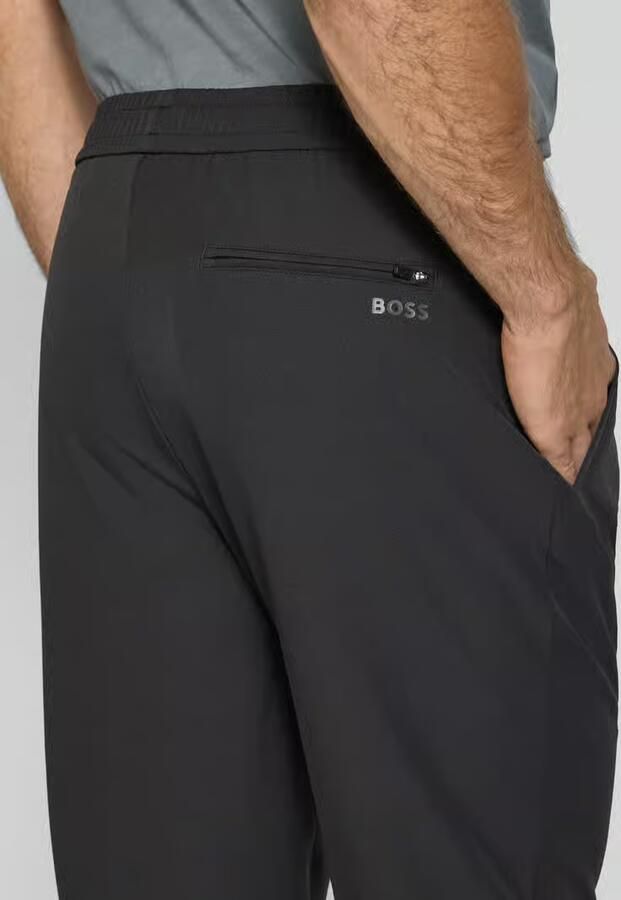 BOSS GREEN Stretchbroek T Flex met elastische tailleband en trekkoord stretchbroek businessbroek