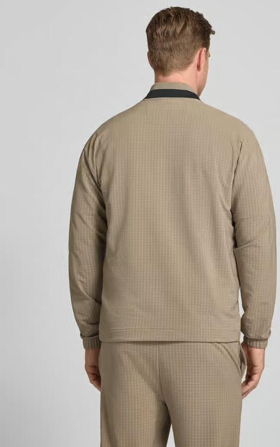 BOSS Green relaxed fit sweatjack in wafelstructuur model 'TERRACE'